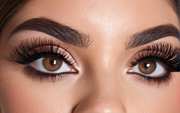 **Maybelline Lash Sensational Mascara:** Close-up of a woman's eye with dramatically long and voluminous eyelashes, showcasing the effect of Maybelline Lash Sensational mascara. Focus on the defined, separated lashes. Party makeup.